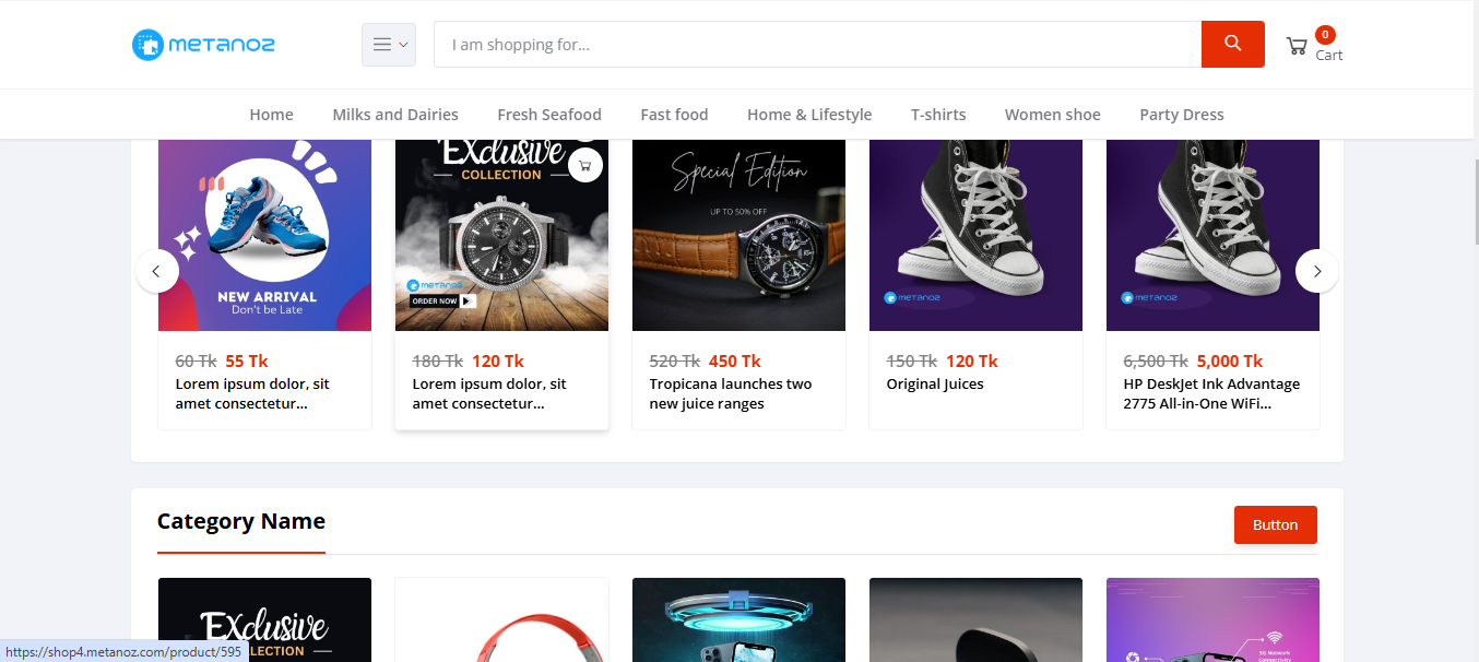 Metanoz - Multipurpose Ecommerce Shopping Platform